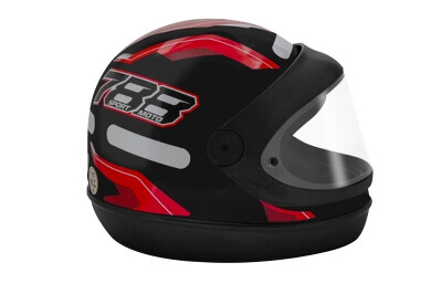 CAPACETE NEW SPORT MOTO TAM 58 PRETO/VERMELHO